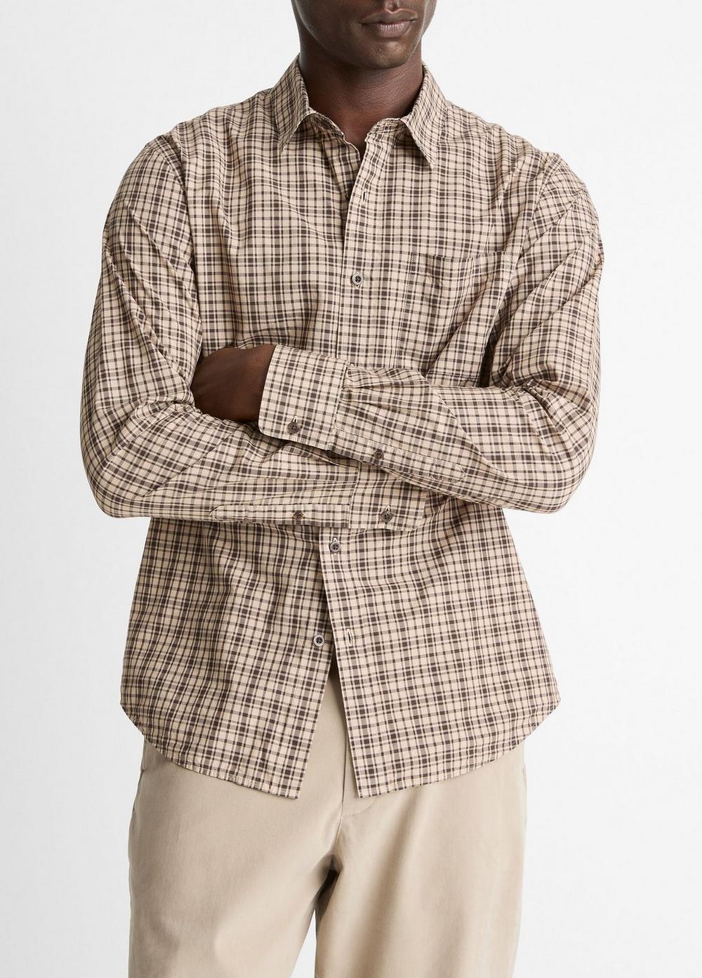 Camisa de algodón a cuadros