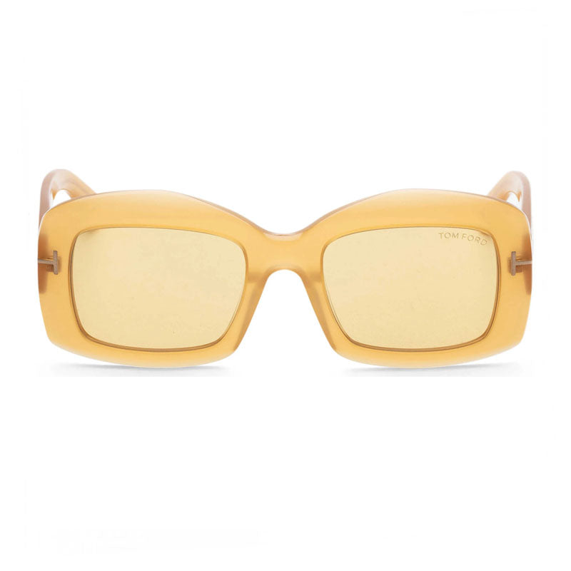 Gafas color café y amarillo