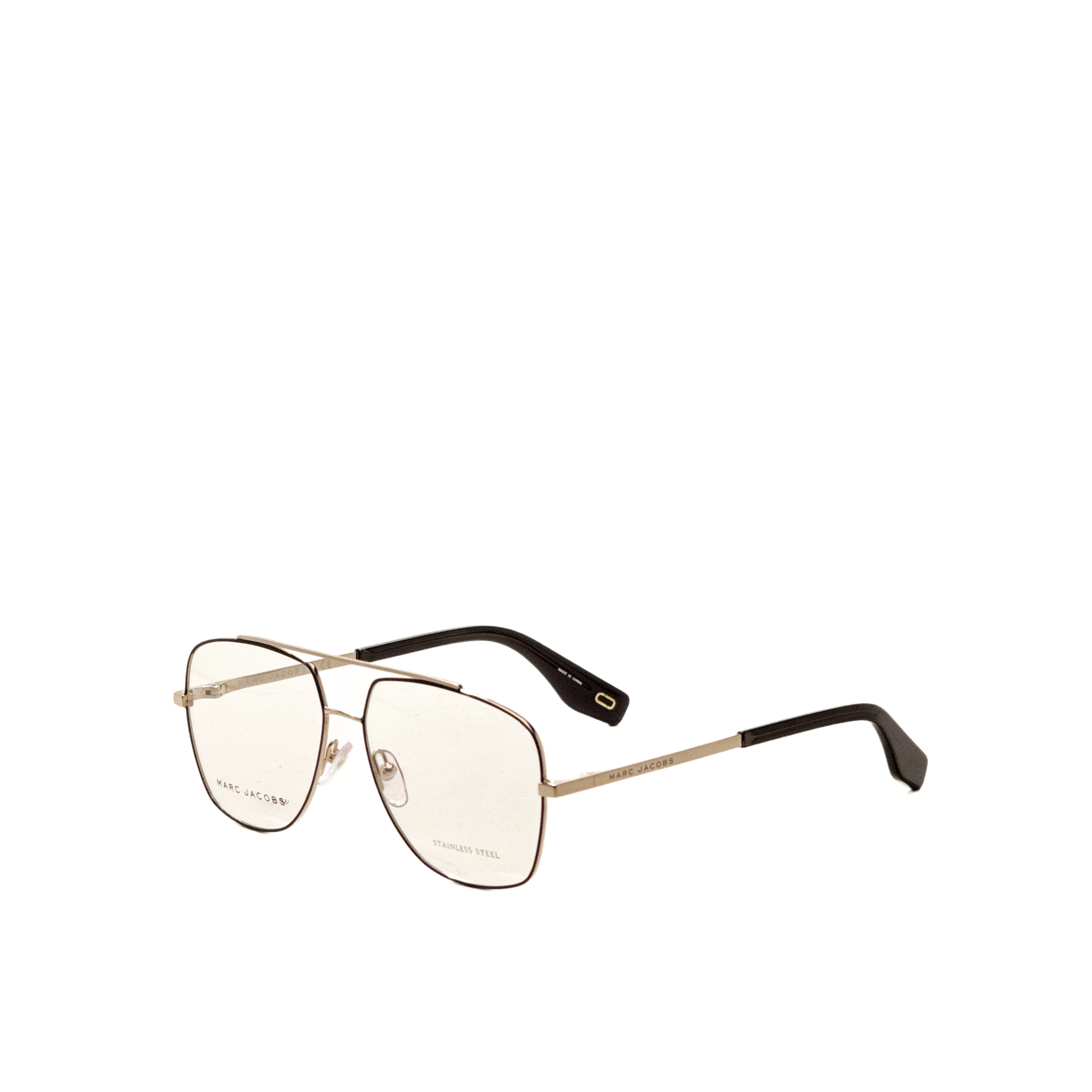 Montura para gafas unisex 58 mm color negro y dorado
