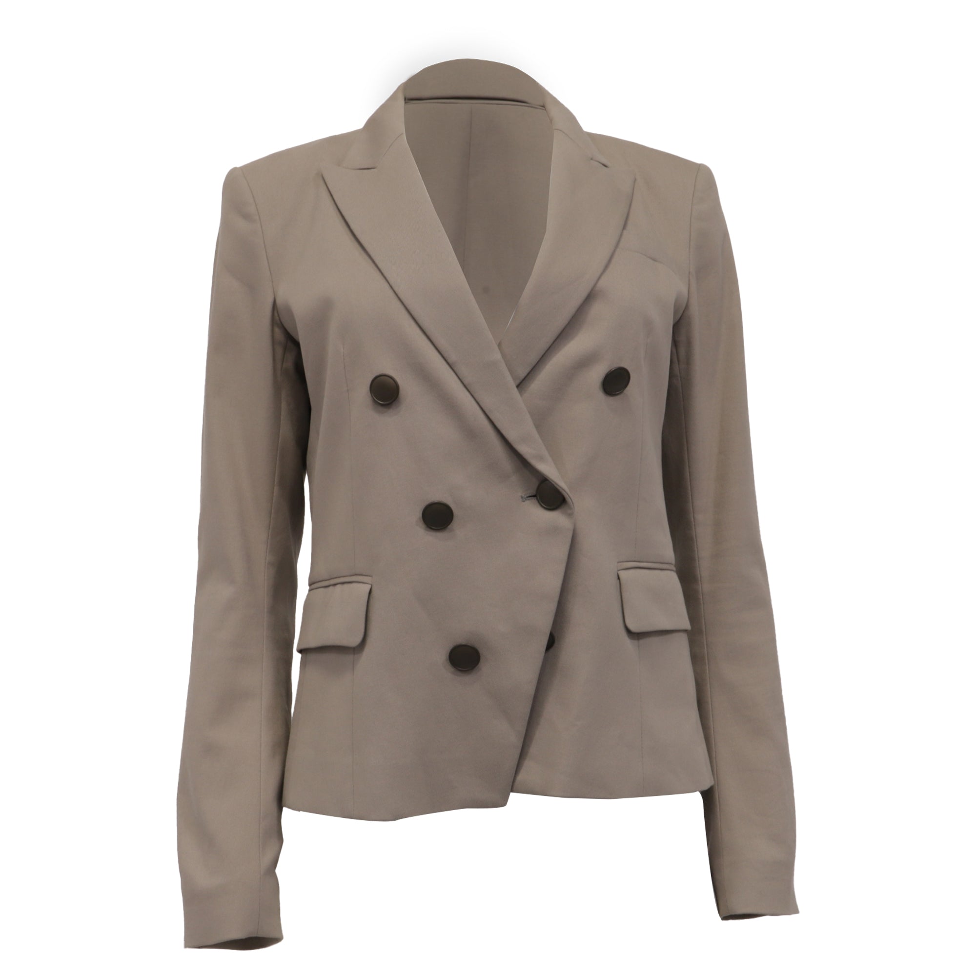 Theory de Doble Botonadura en Algodón Beige