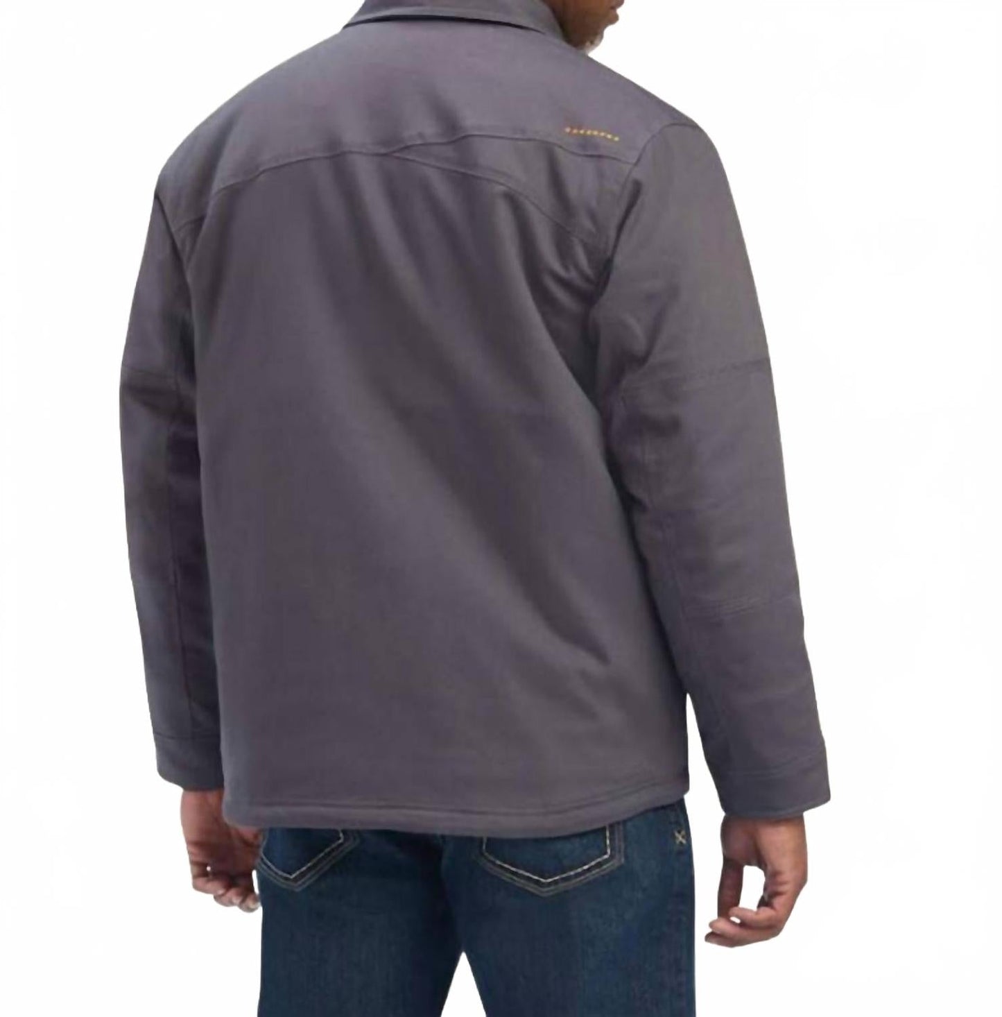 Abrigo de hombre de lona color gris