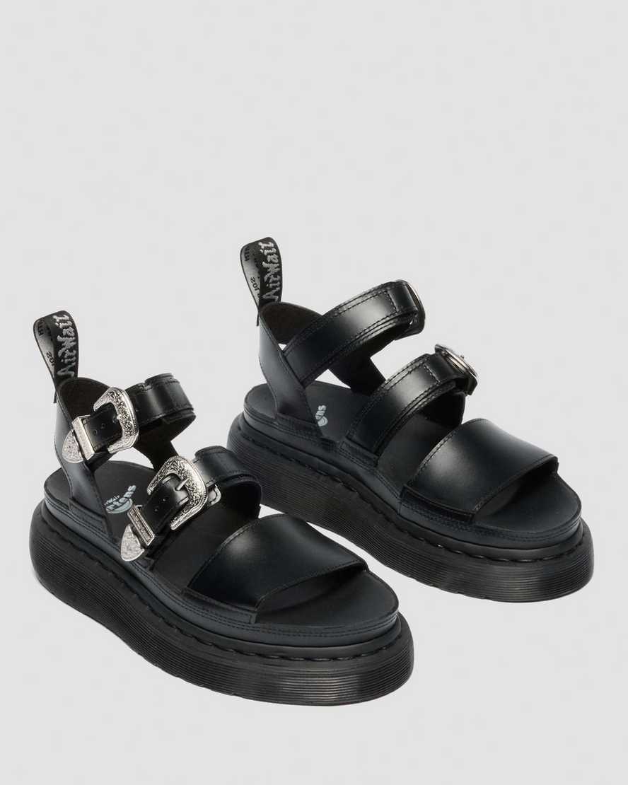 Sandalias de cuero con plataforma