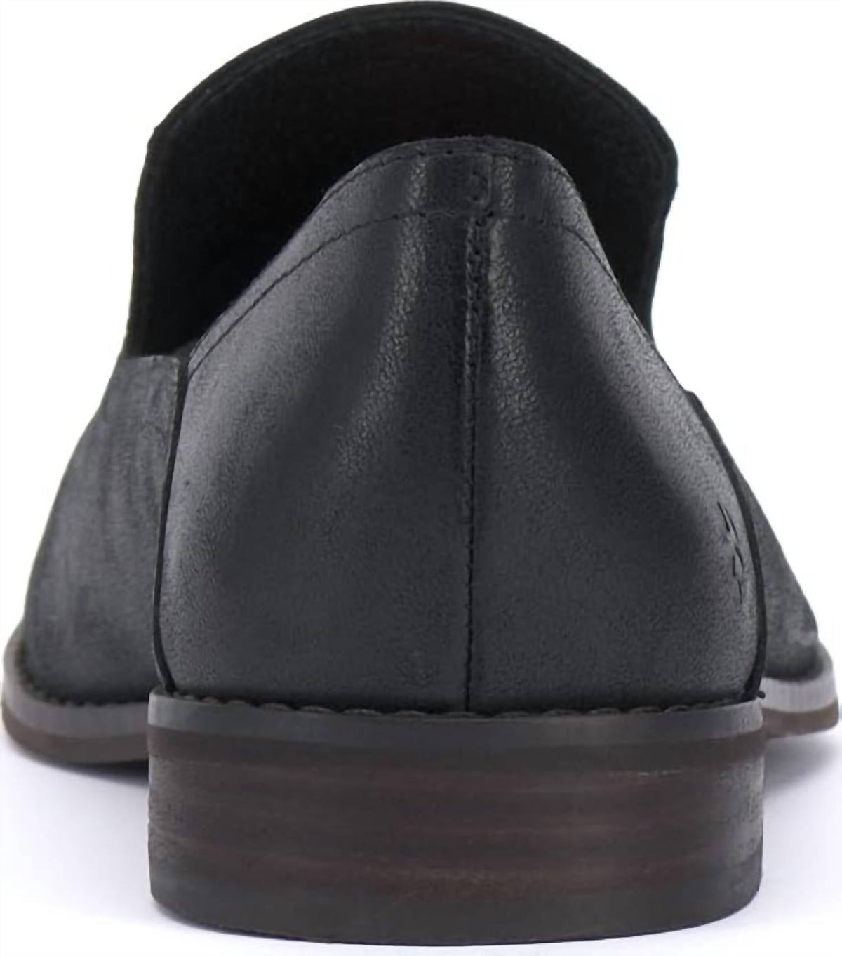 Zapatos planos de mujer de cuero color negro