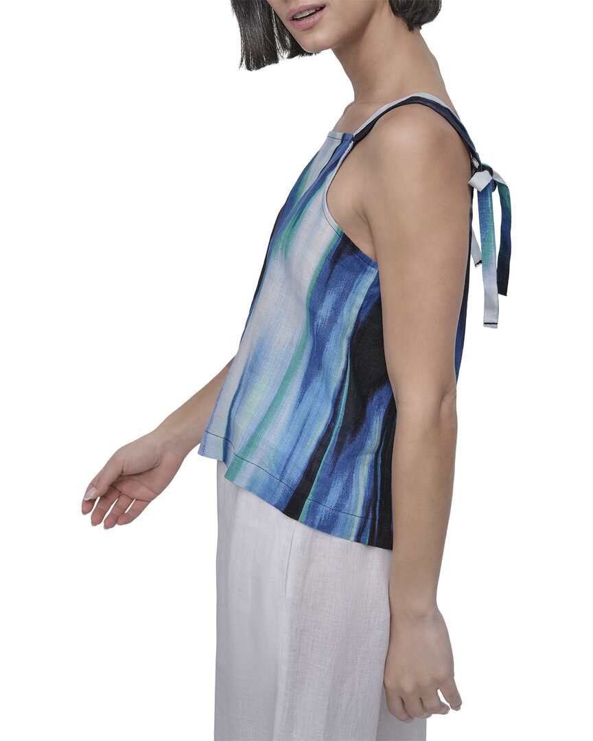 Top de lino con estampado