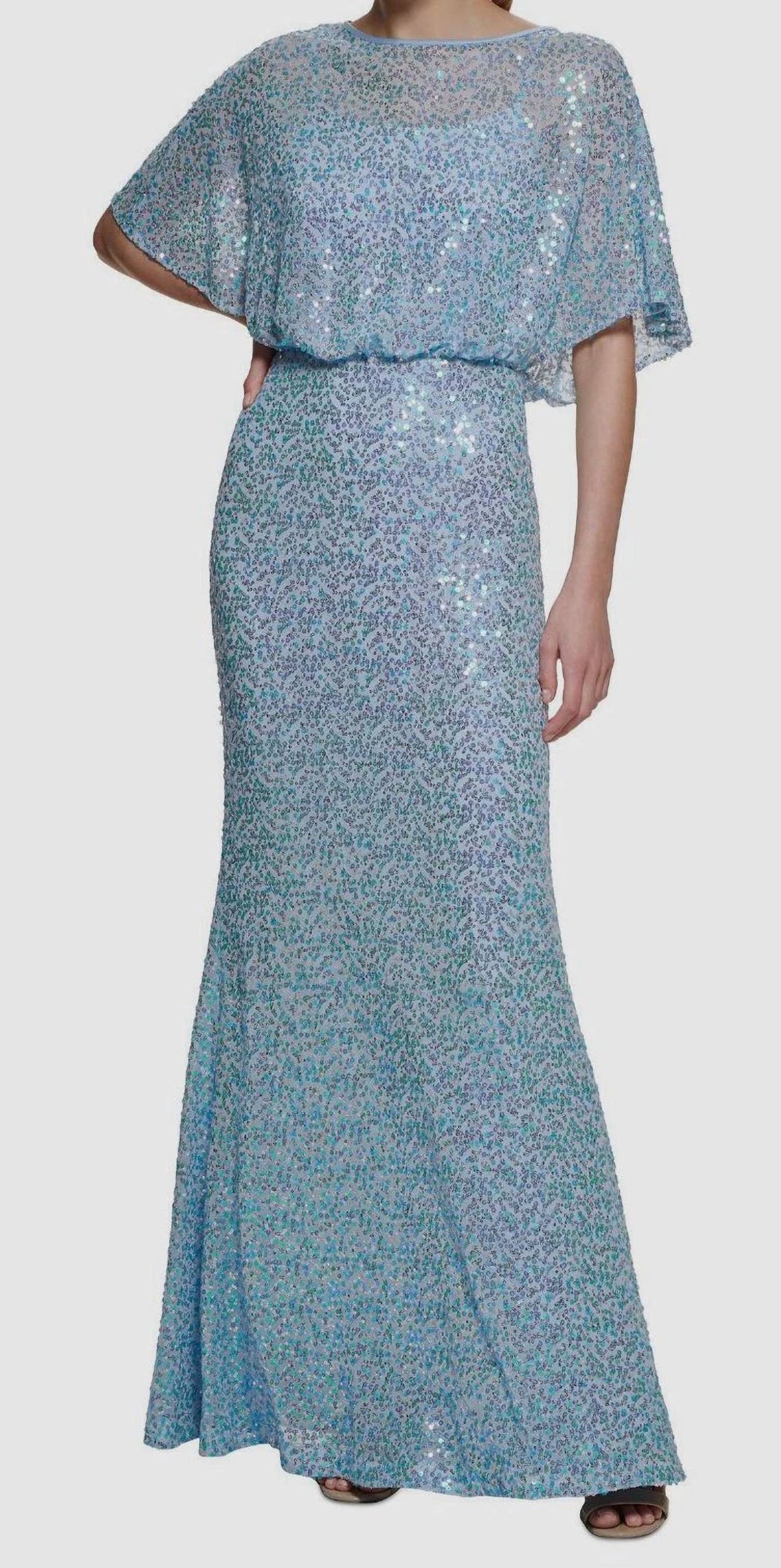 Vestido con lentejuelas color azul