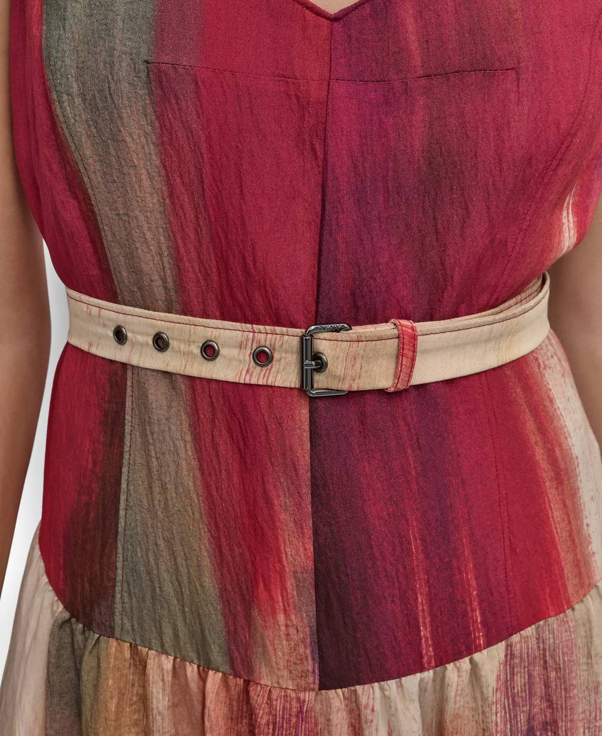 Vestido midi color rojo
