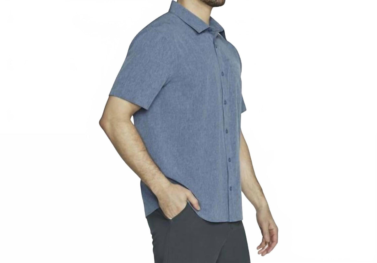 Camisa de manga corta color azul marino
