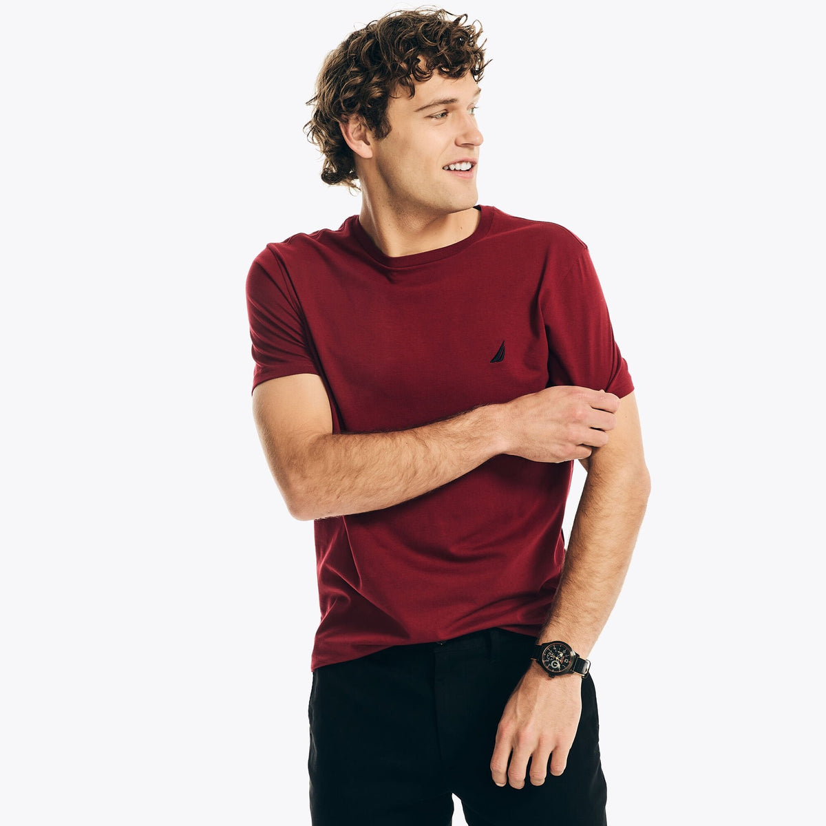 Camiseta de hombre con cuello redondo