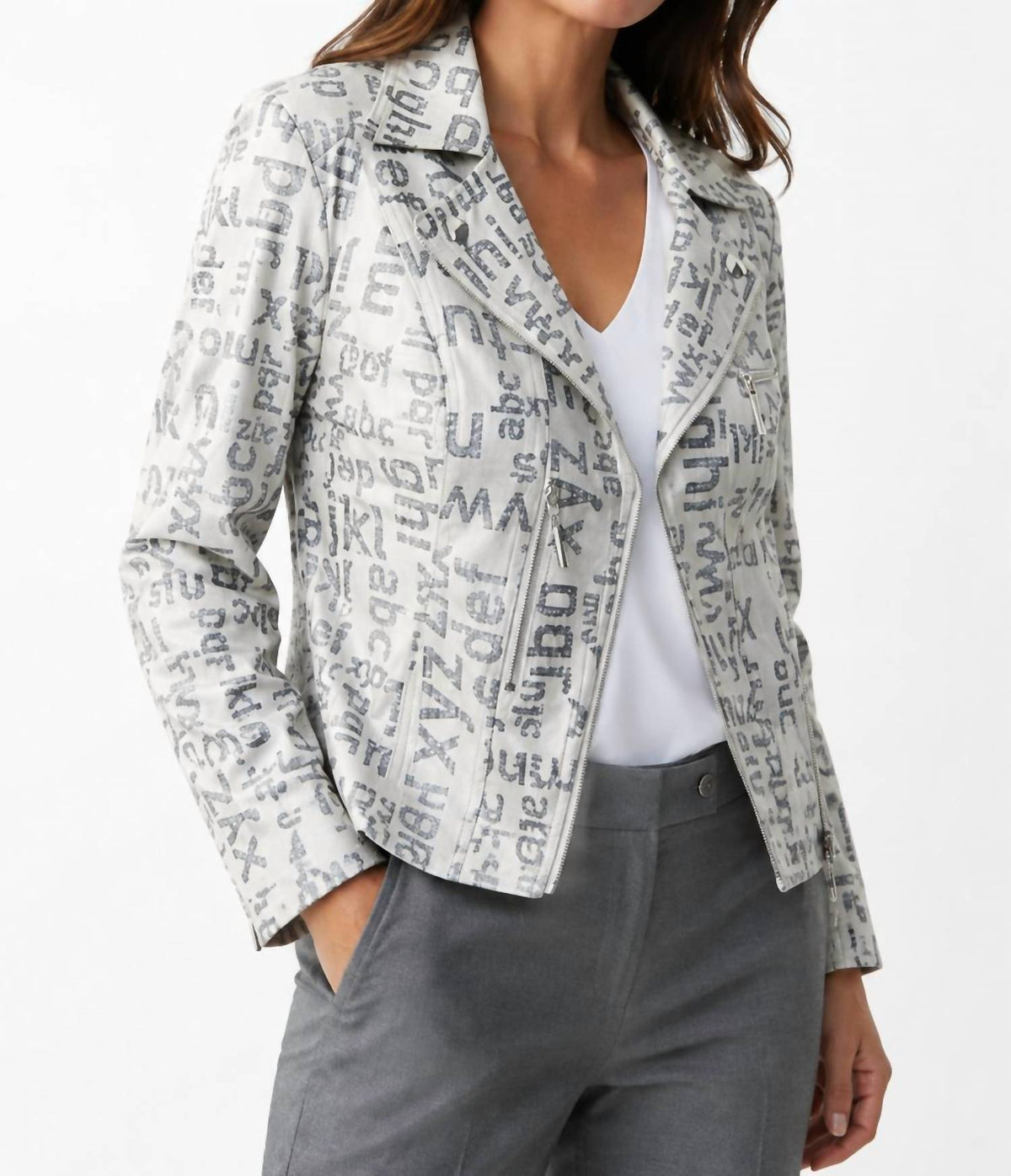 Chaqueta con estampado color negro