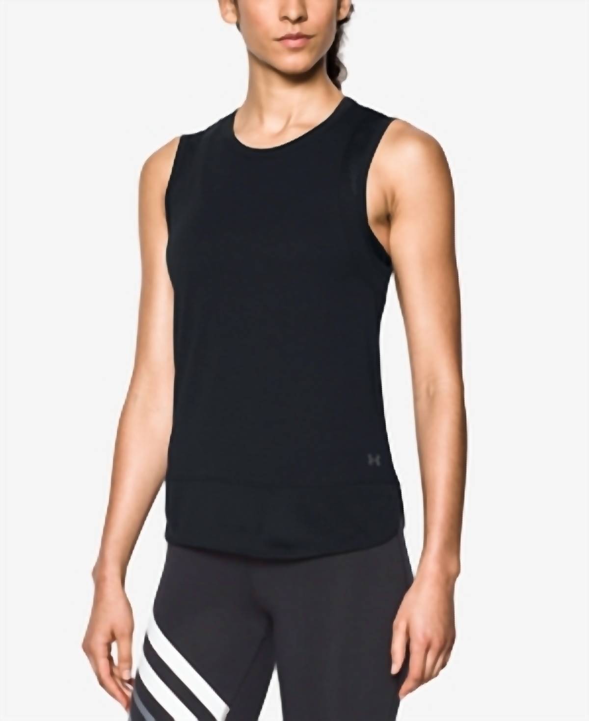Camiseta sin mangas con estampado color negro