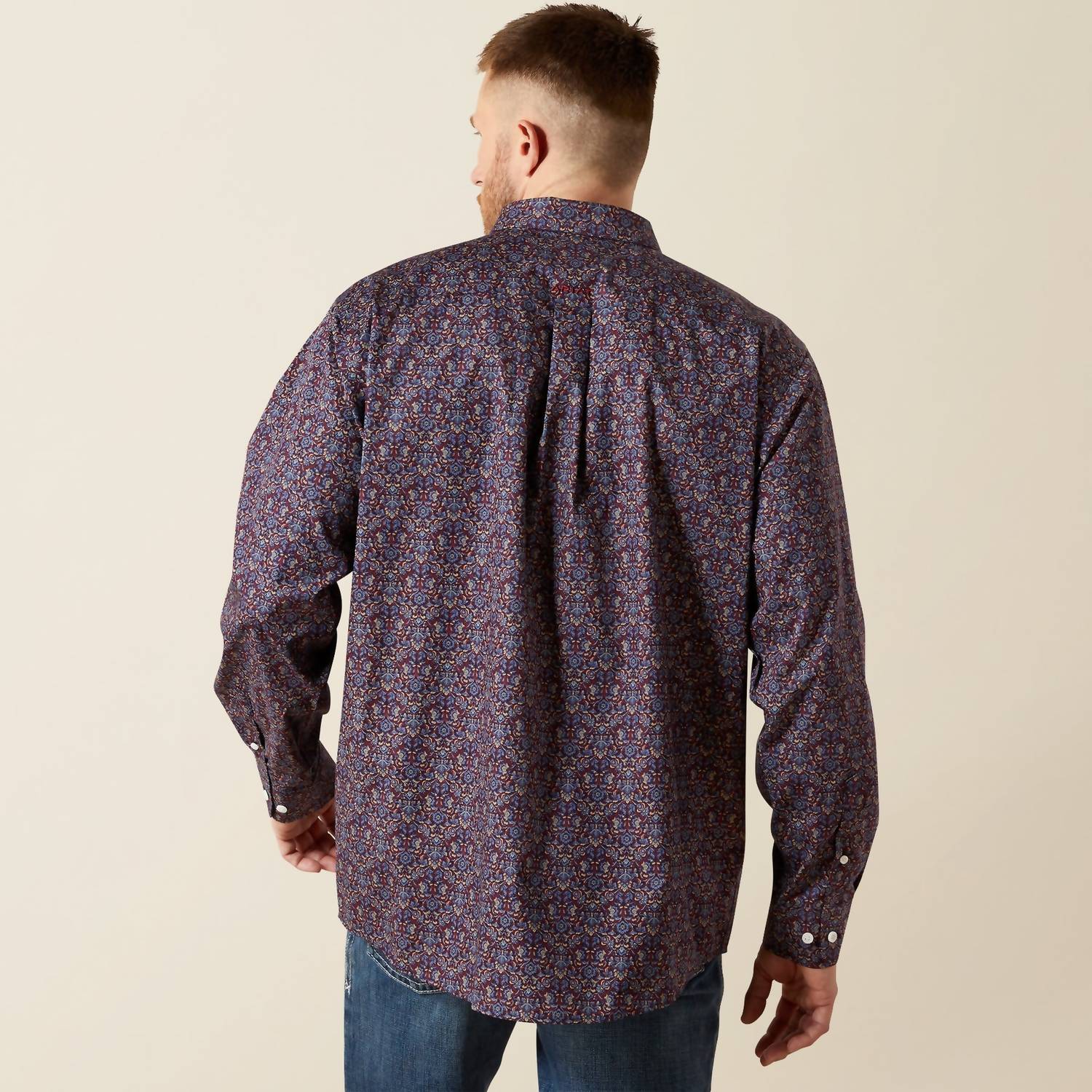 Camisa de manga larga color azul