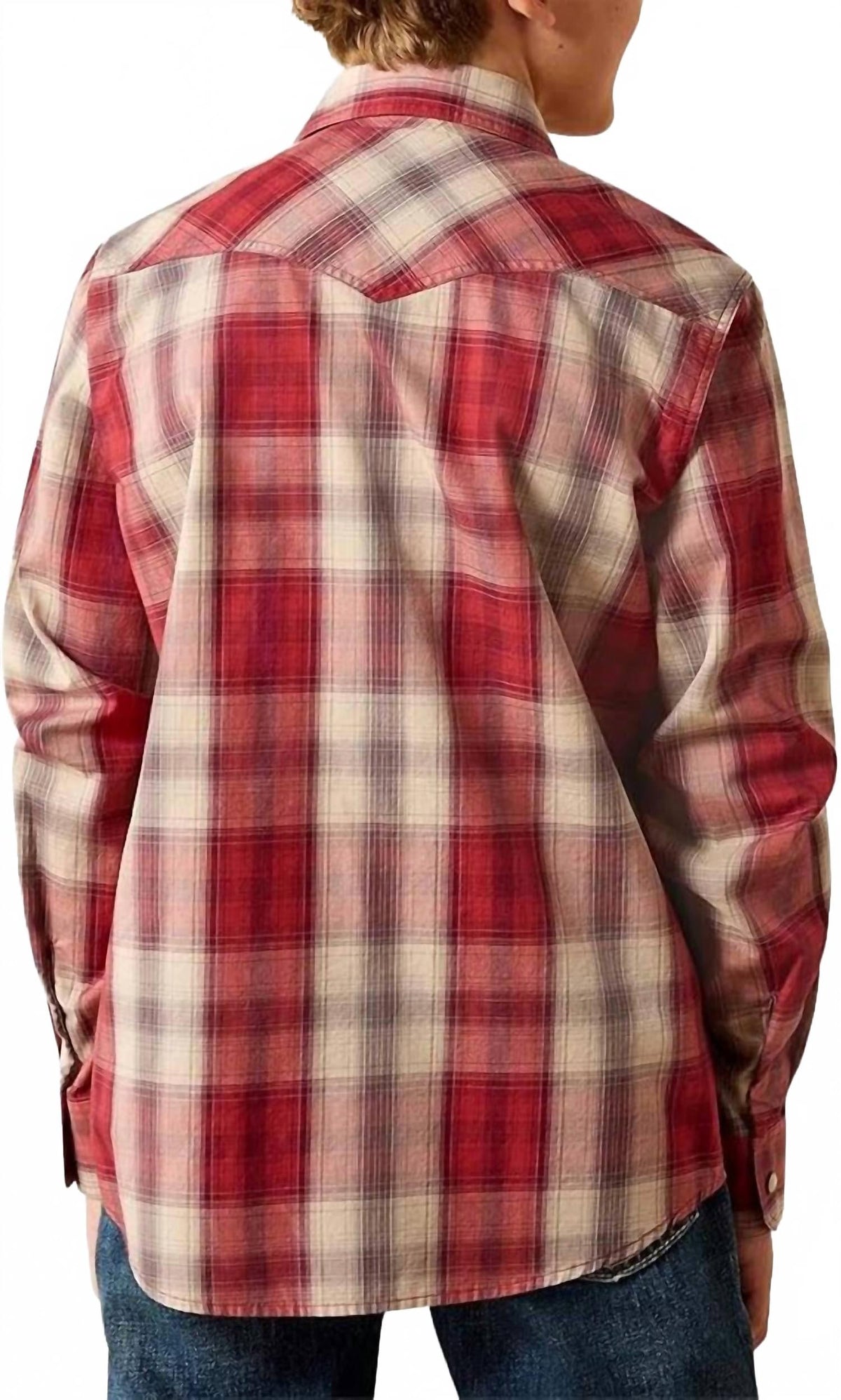 Camisa para niño a cuadros color rojo