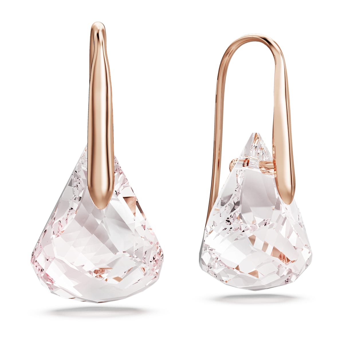Aretes color oro rosa y rosado