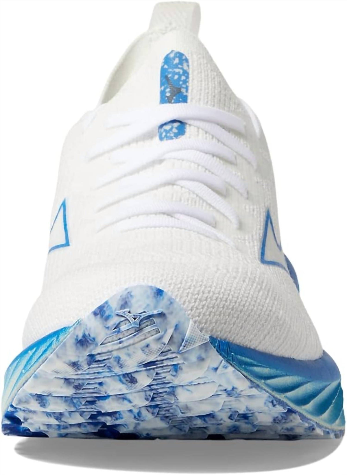 Tenis para correr de mujer color blanco y azul