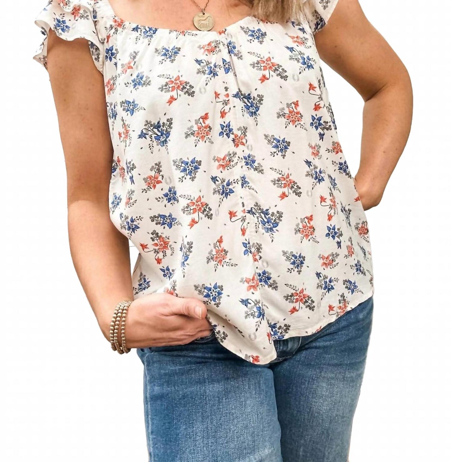 Top con estampado floral