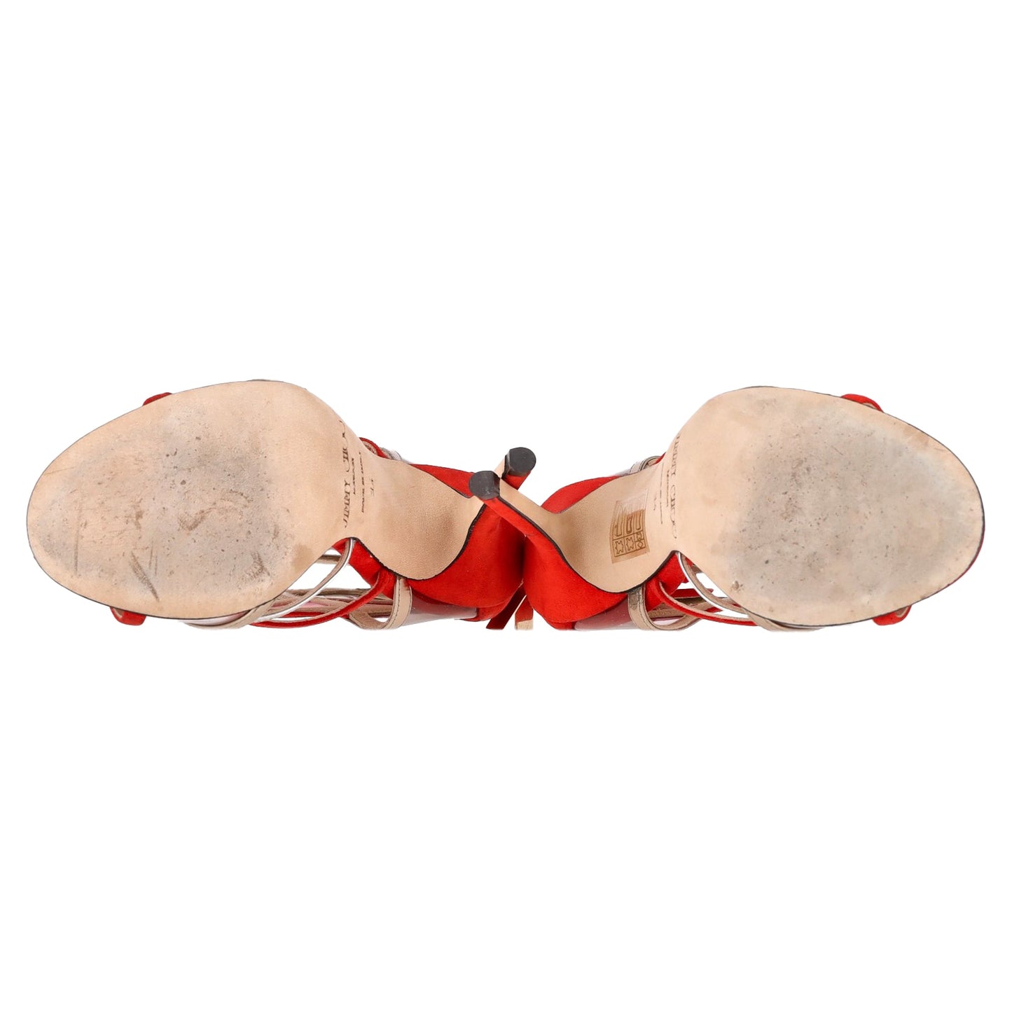 Sandalias de gamuza color rojo