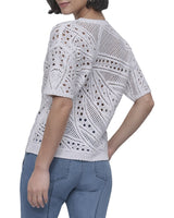 DKNY Top Suéter Crochet