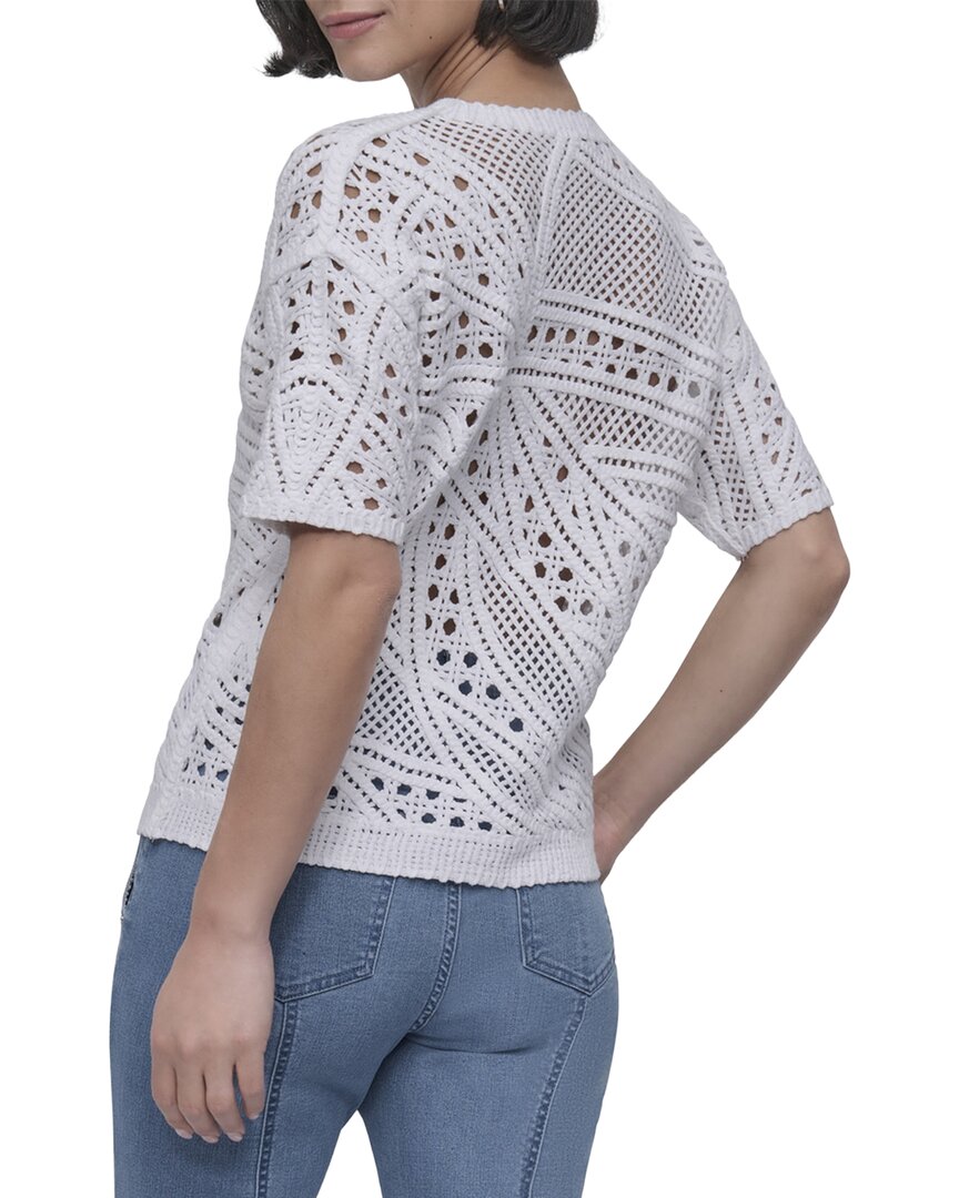 DKNY Top Suéter Crochet