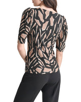 DKNY Top Asimétrico Manga Corta