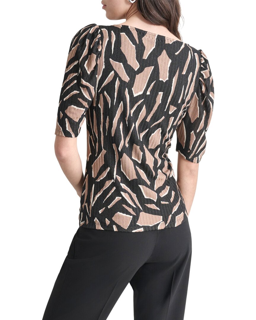 DKNY Top Asimétrico Manga Corta
