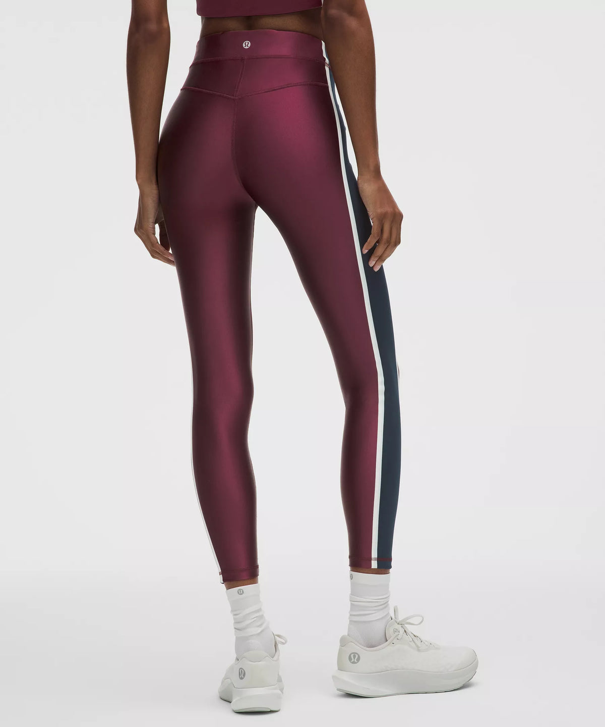 Leggings de satén de tiro alto
