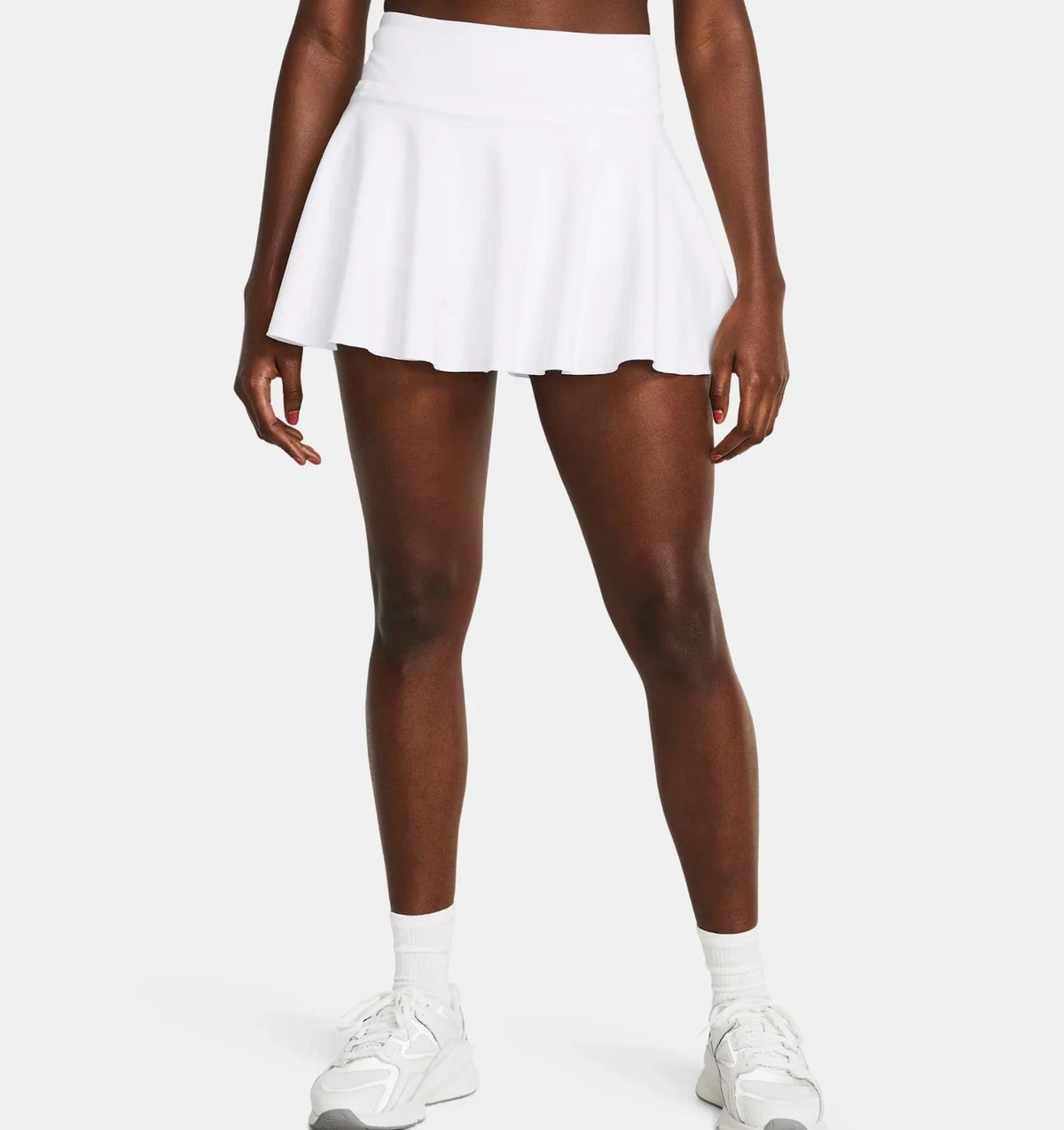 Falda pantalón de mujer con cintura elástica color blanco