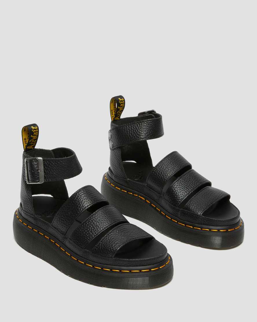 Sandalias de mujer de cuero con plataforma