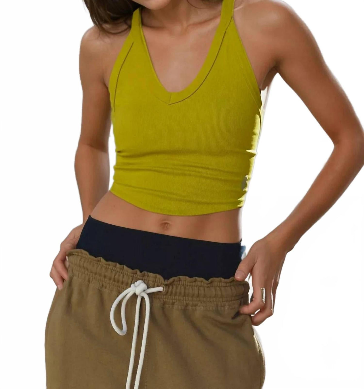 Camiseta sin mangas con cuello en V