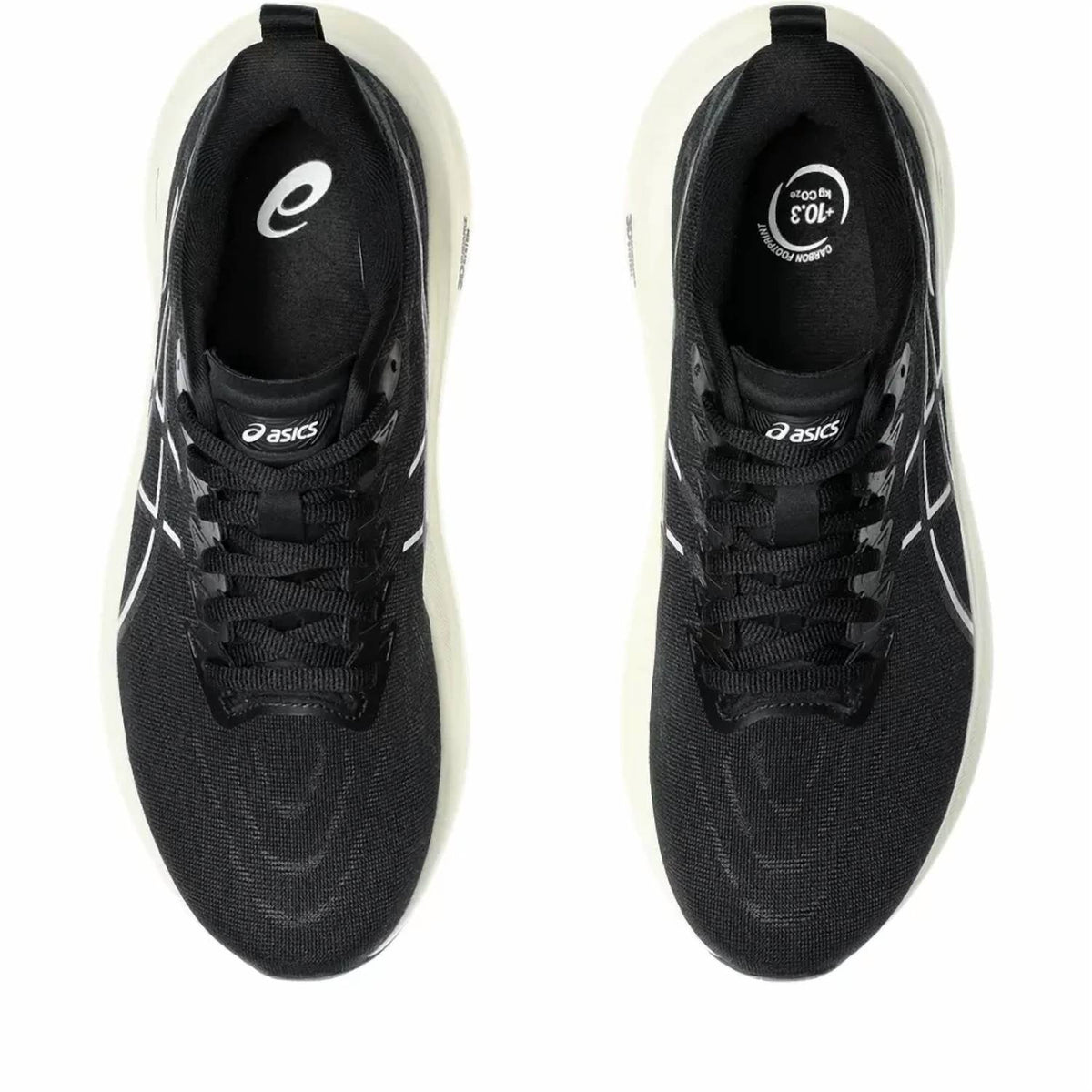 Tenis para correr de mujer color negro y blanco