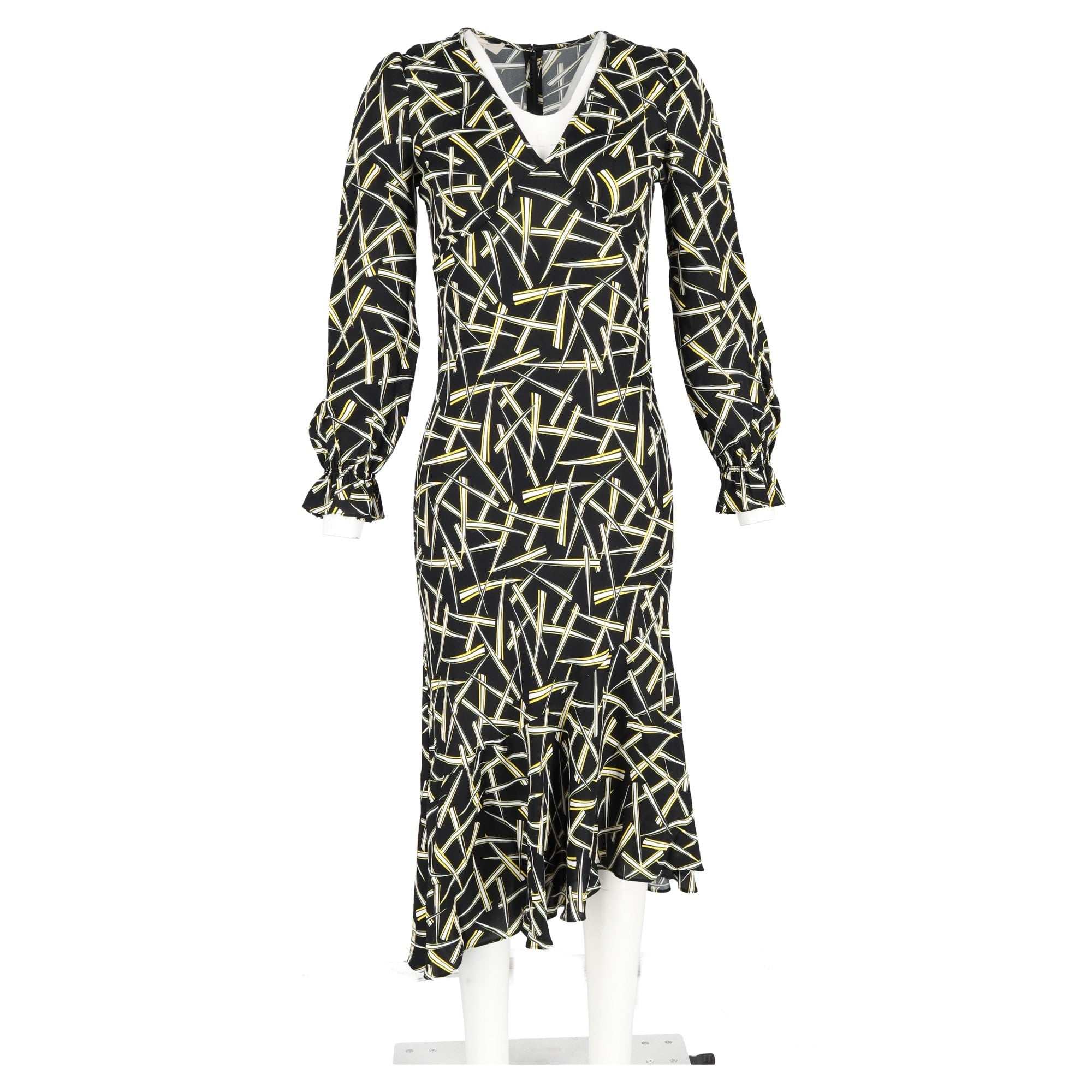 Vestido midi con estampado multicolor