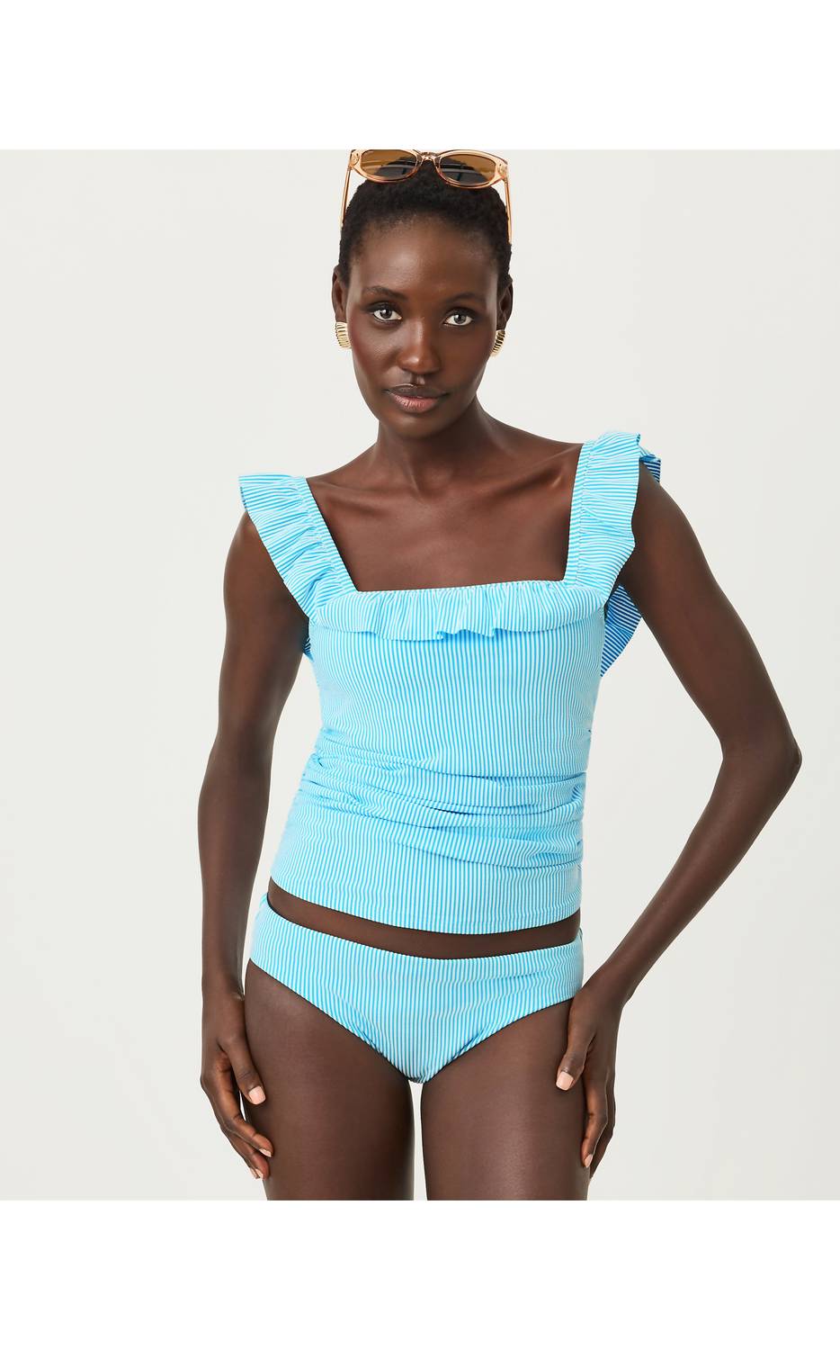 Tankini color azul