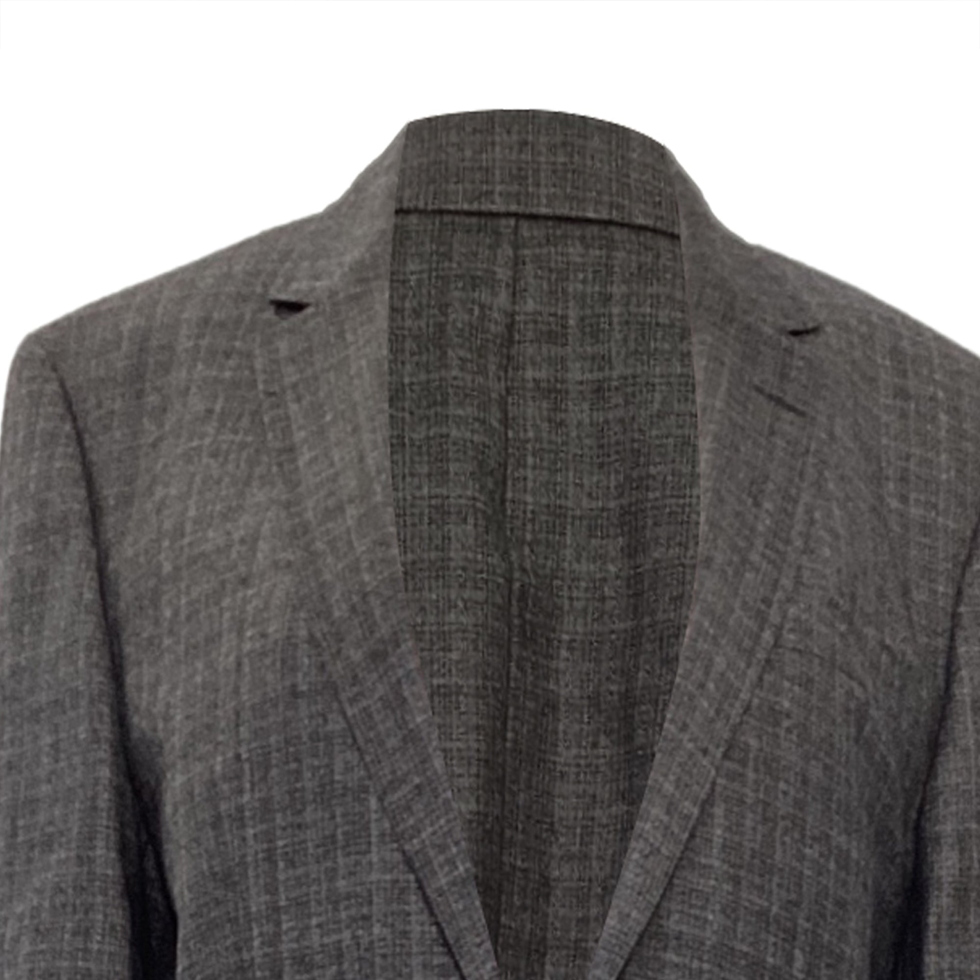 Blazer de lana a cuadros color gris