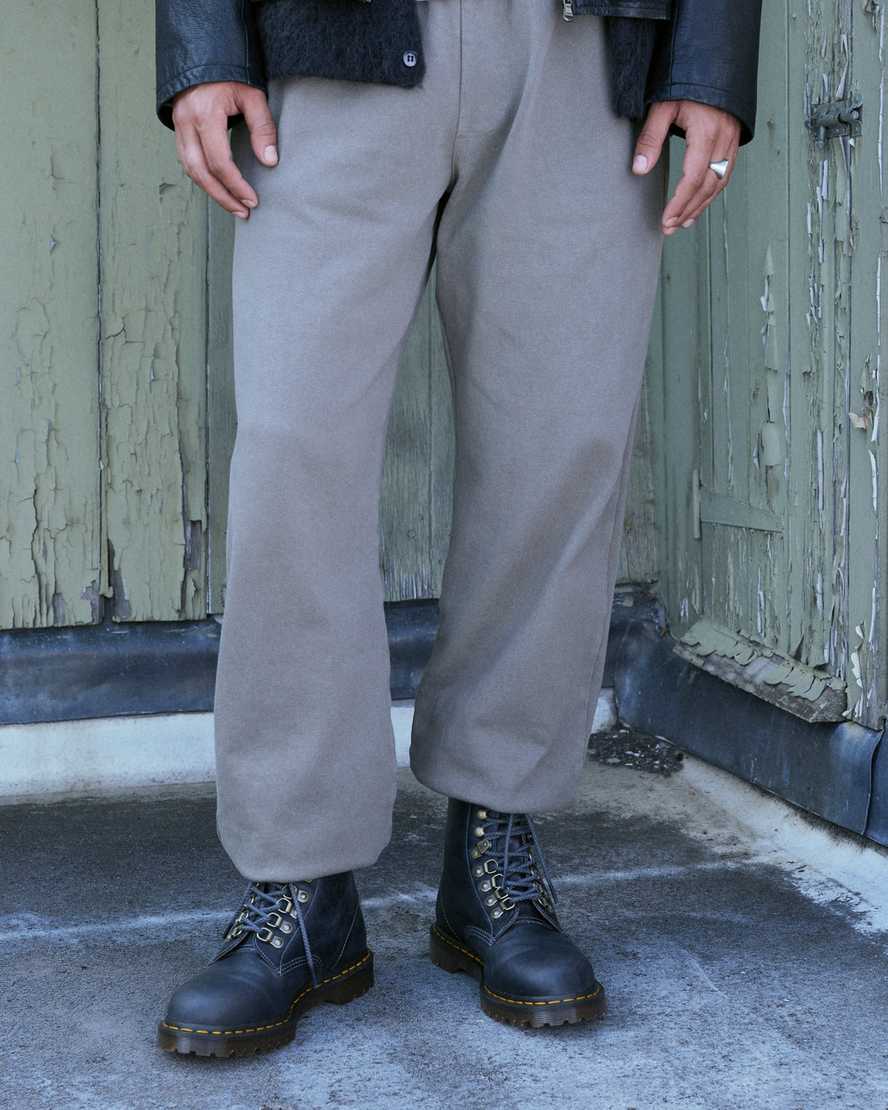 Botas de cuero con cordones