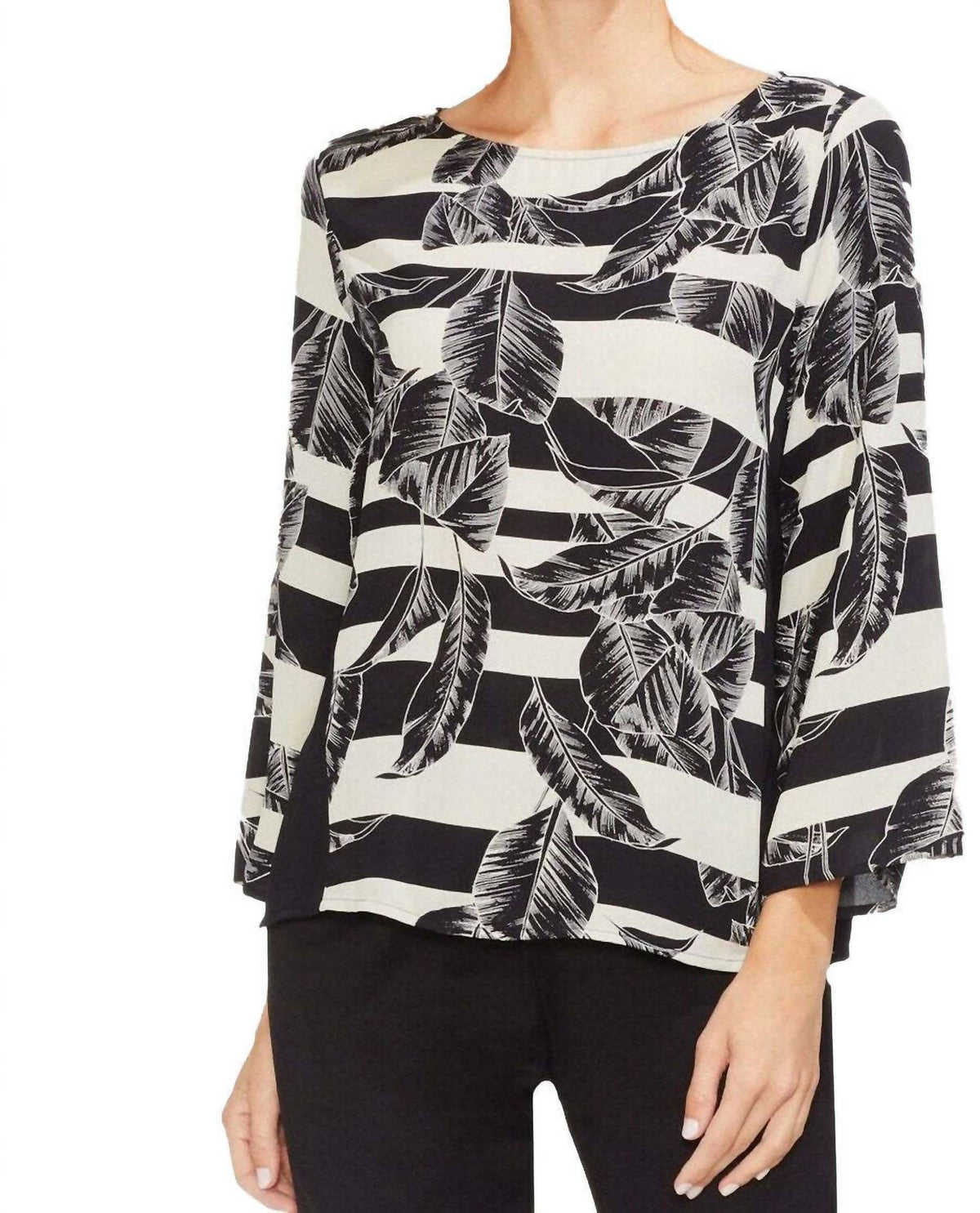Blusa con estampado color negro y blanco