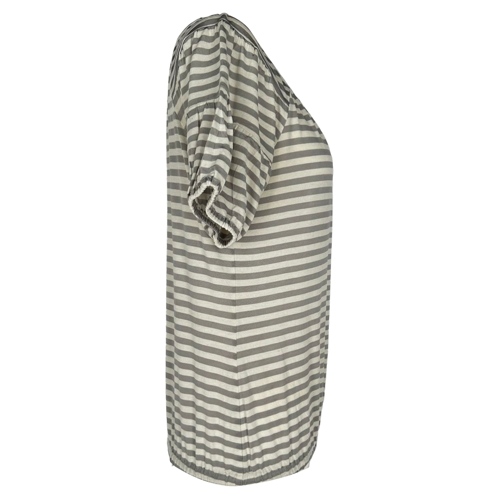 Blusa a rayas color gris
