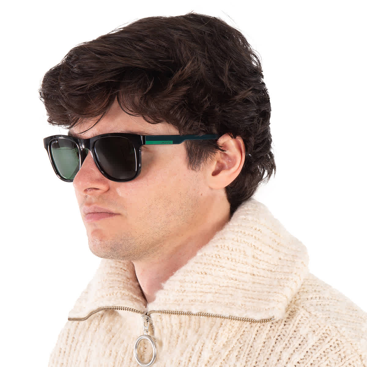 Gafas de sol unisex de montura cuadrada color verde