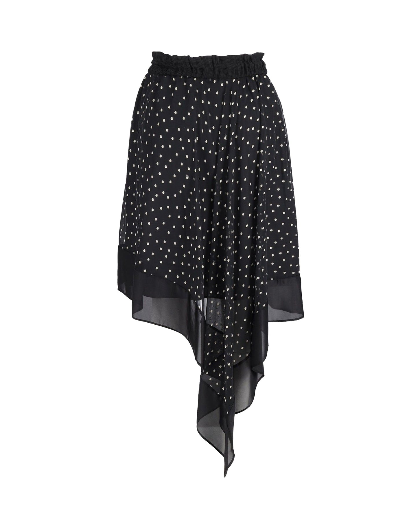 Falda de lunares color negro