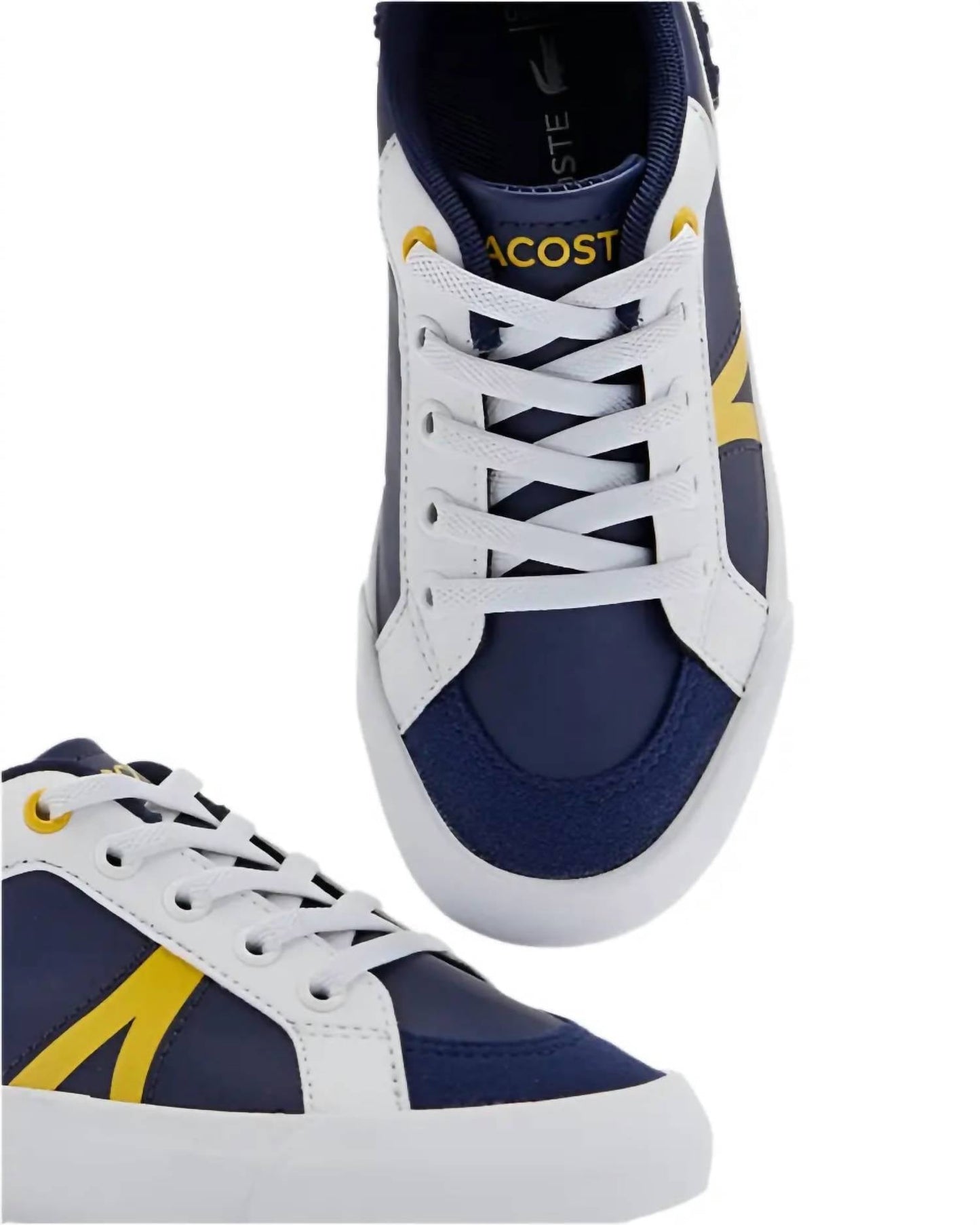 Tenis infantil color azul marino y amarillo