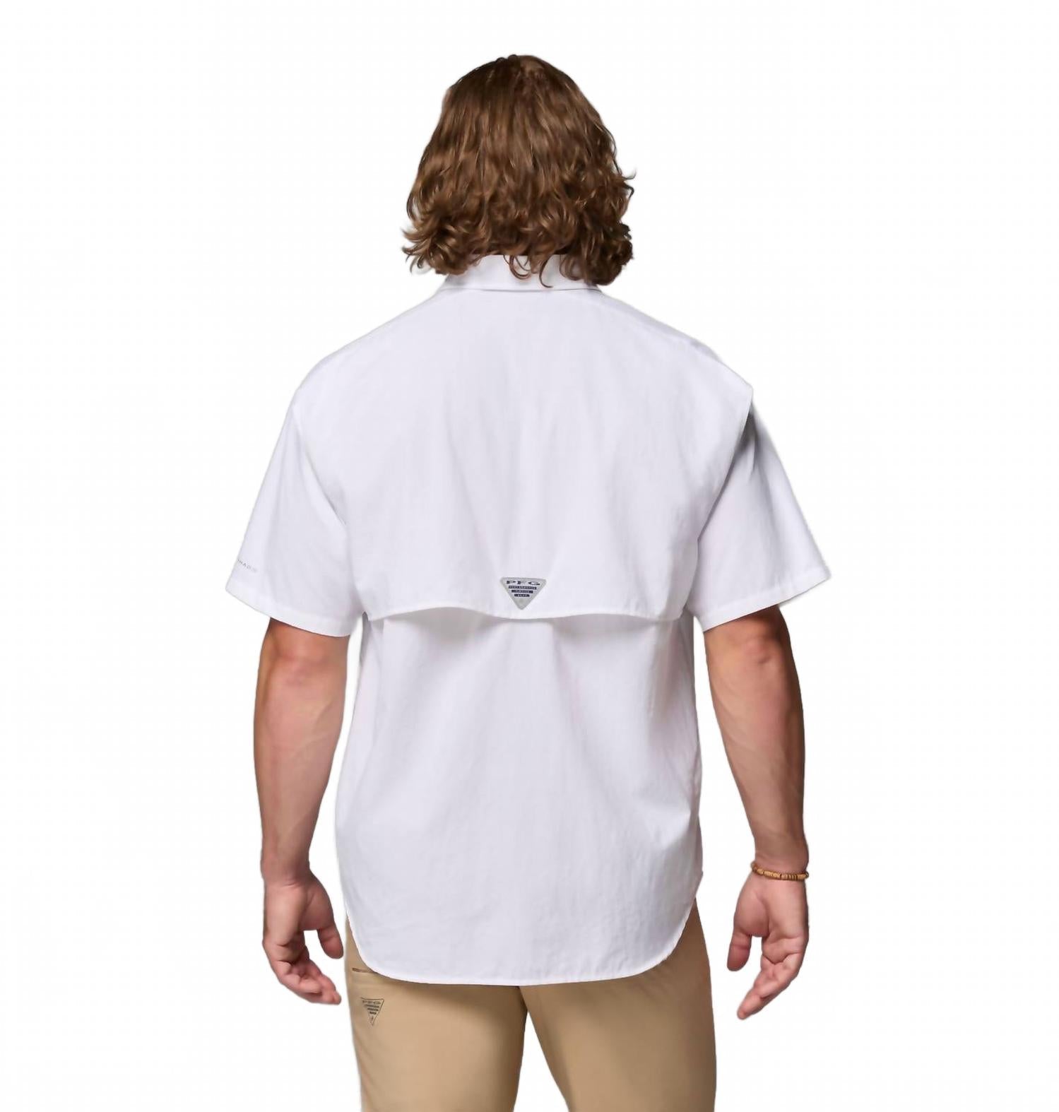 Camisa de hombre de manga corta color blanco