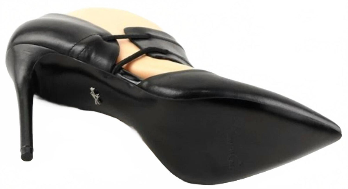 Tacones de mujer de cuero color negro