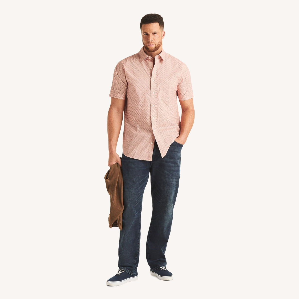 Camisa de hombre de manga corta con estampado