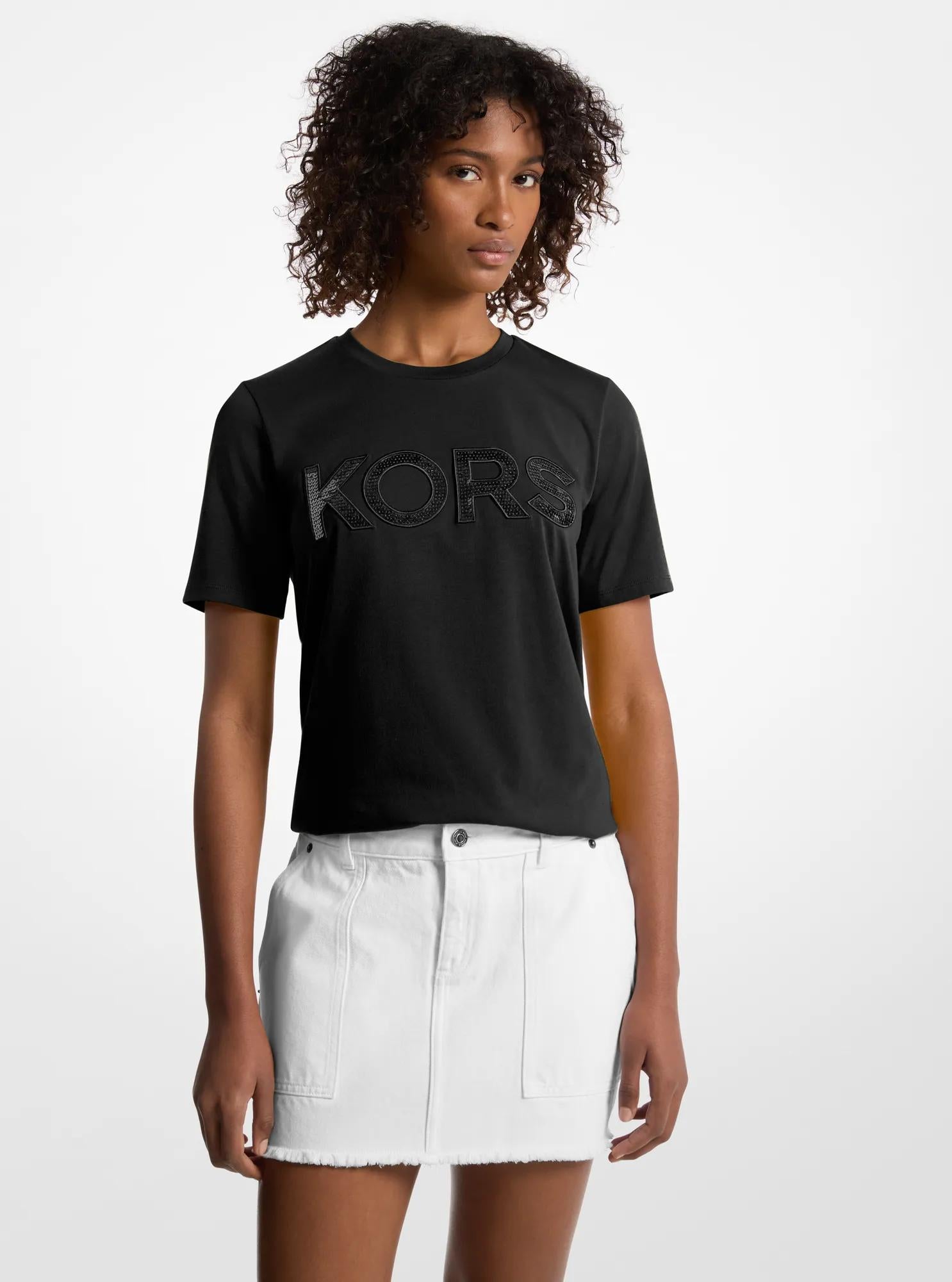 Camiseta de algodón con lentejuelas