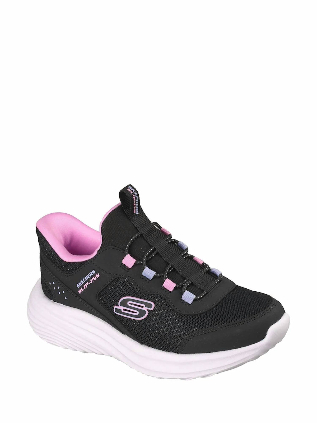 Tenis para niña sin cordones color negro