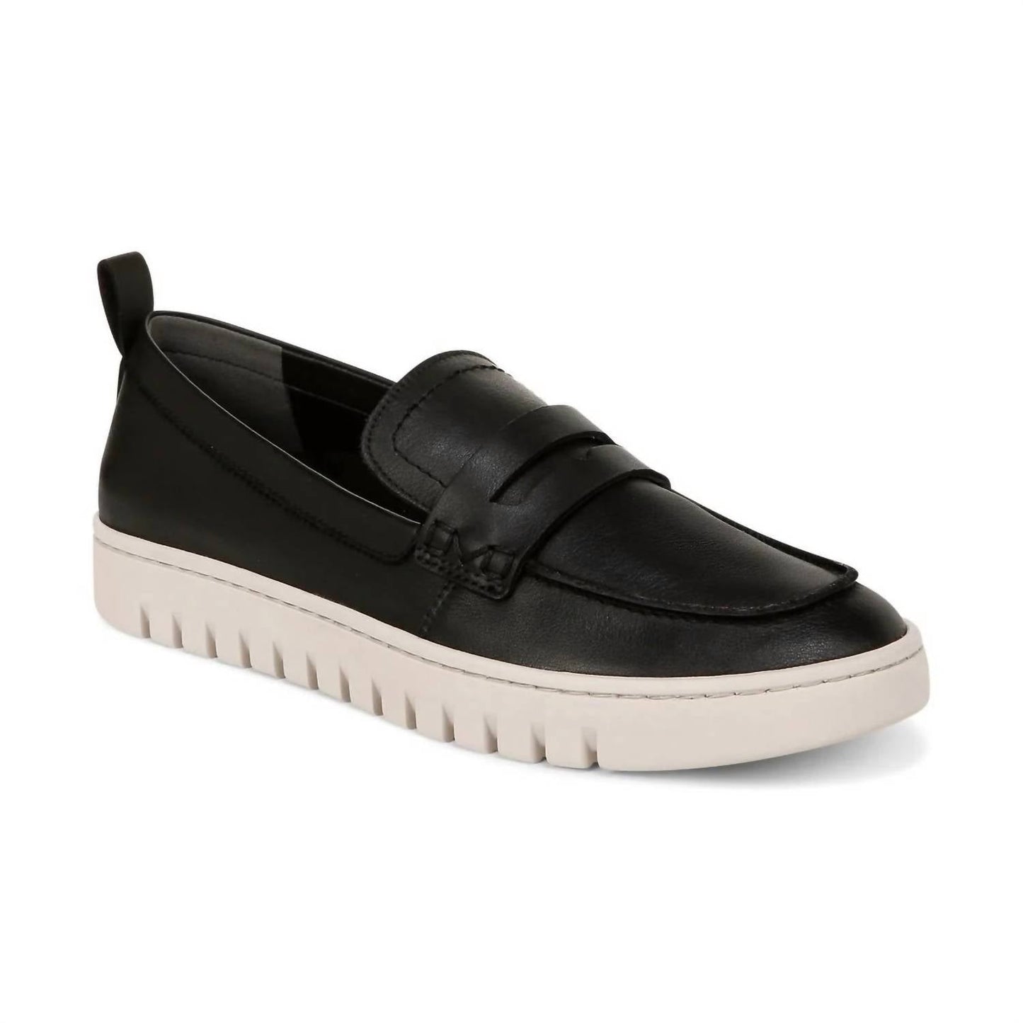Mocasines de mujer de cuero color negro