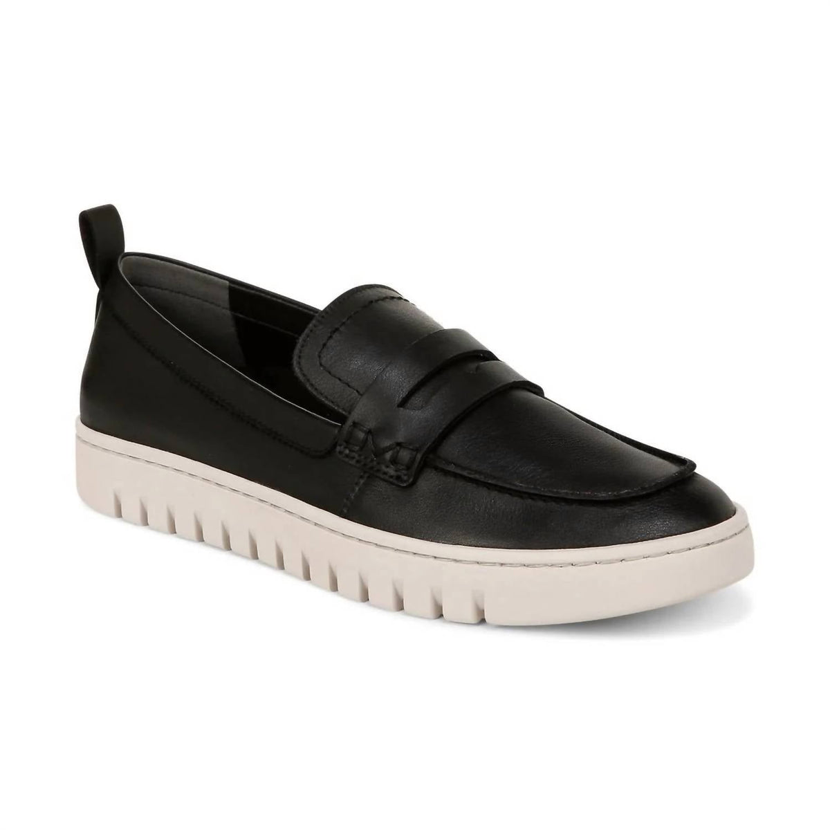 Mocasines de mujer de cuero color negro