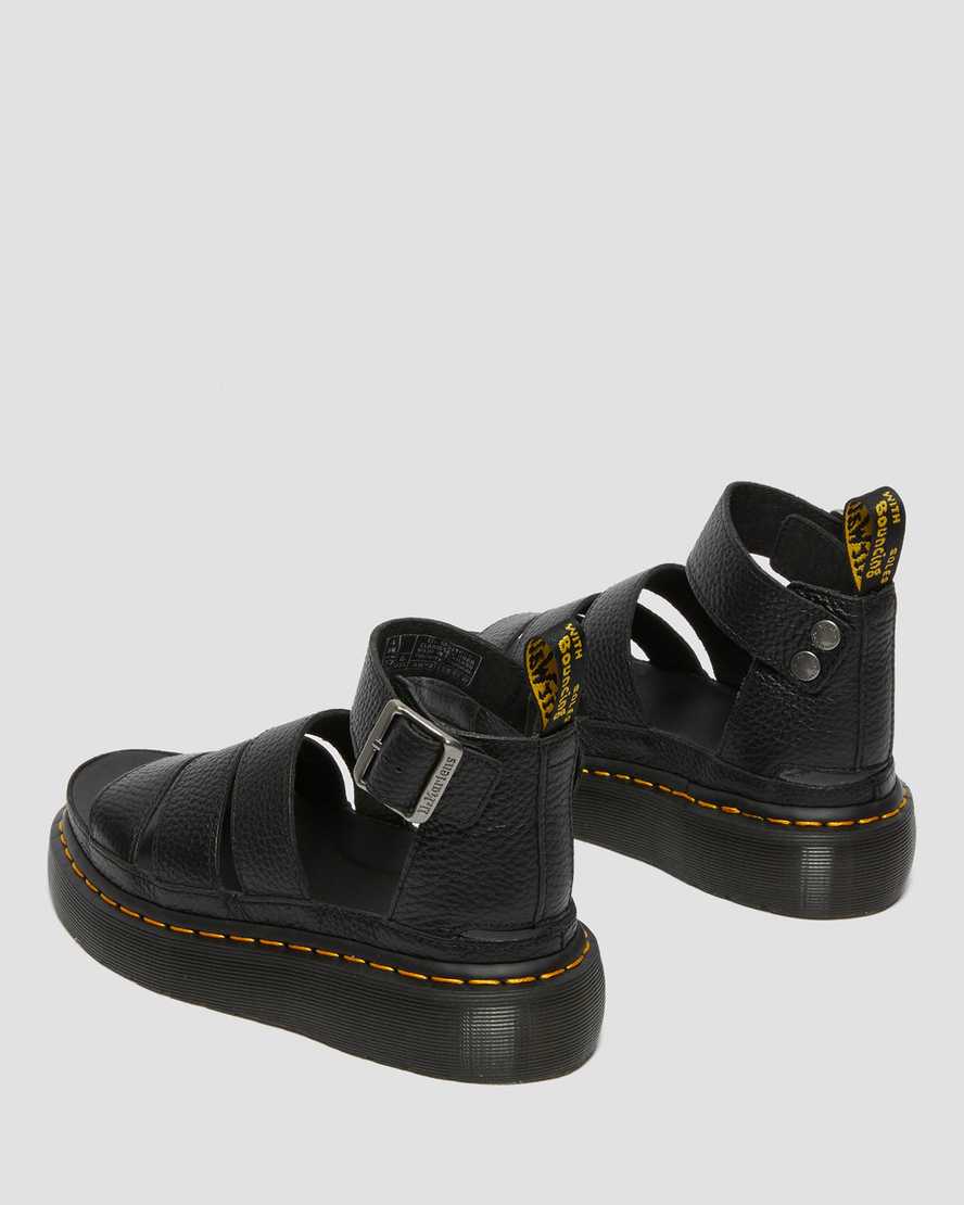 Sandalias de mujer de cuero con plataforma