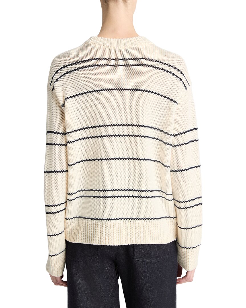 Top con cuello redondo a rayas