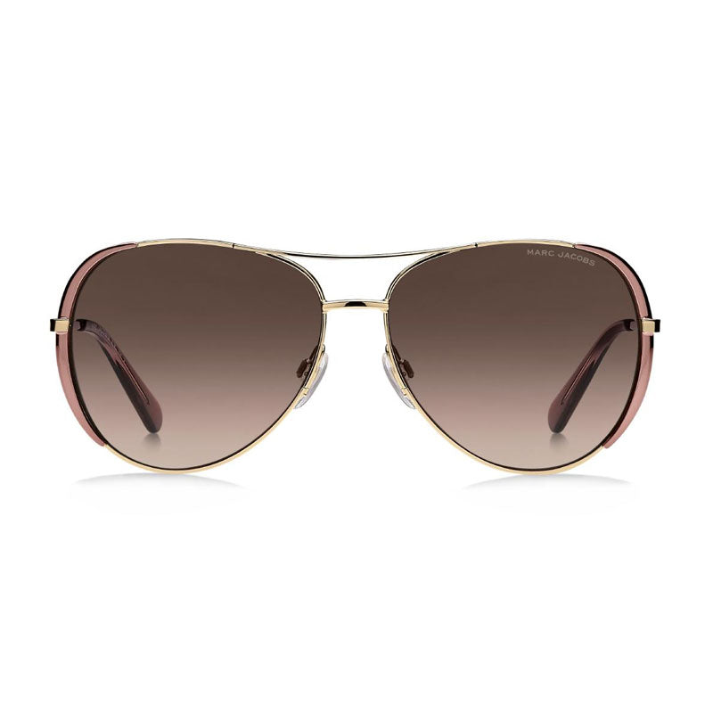 Gafas color café y vinotinto y dorado