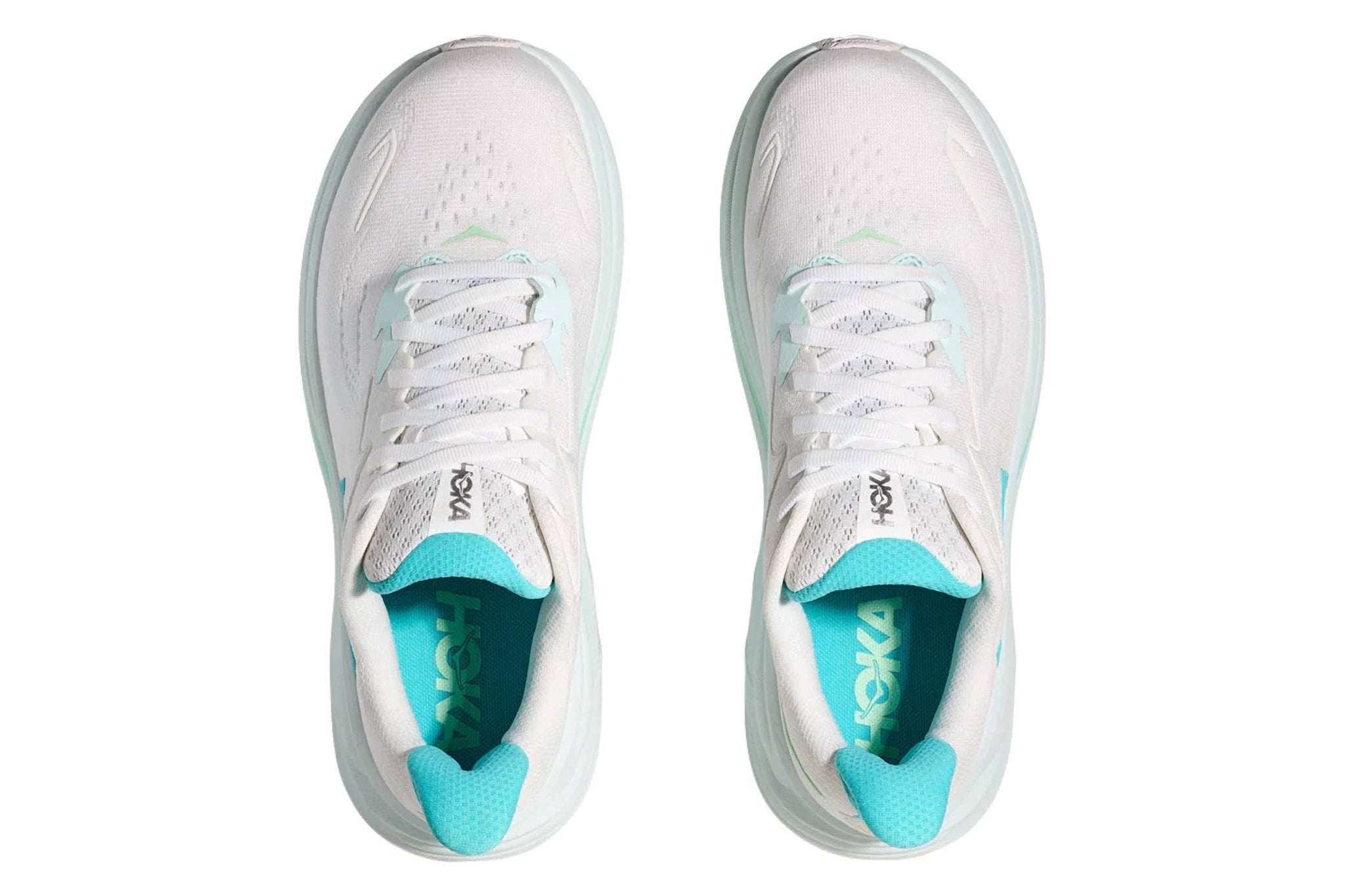 Tenis para correr de mujer color blanco y azul