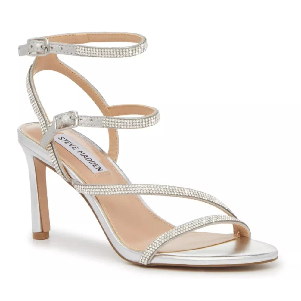 Sandalias de mujer color plateado